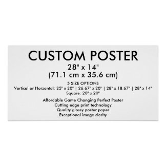 Póster personalizado horizontal brillante de 28" x