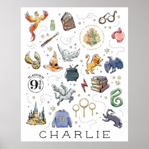 Póster Personalizado   Iconos HARRY POTTER™