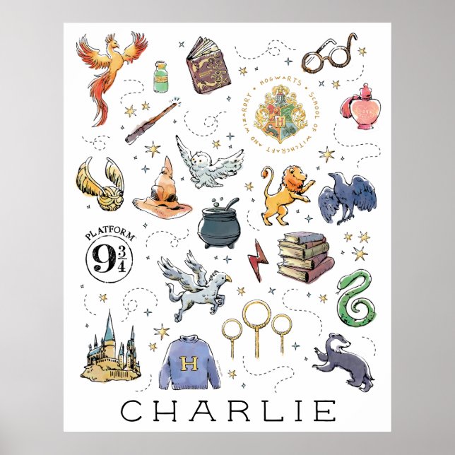 Póster Personalizado | Iconos HARRY POTTER™ (Frente)