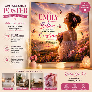 Póster Personalizado, Inspirador para Mujeres