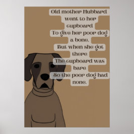 Póster personalizado jodida vieja madre Hubbard rima de g