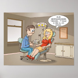 Póster Personalizado; komt een blondje bij de tandarts. P