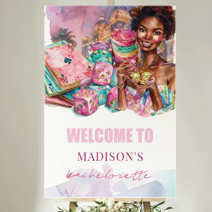Póster Personalizado Las Vegas Bachelorette Bienvenidos C