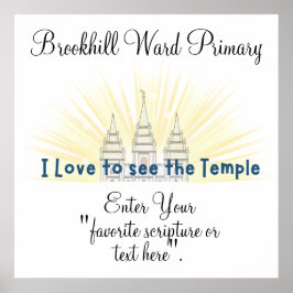 Póster Personalizado LDS Poster de templo para jóvenes de