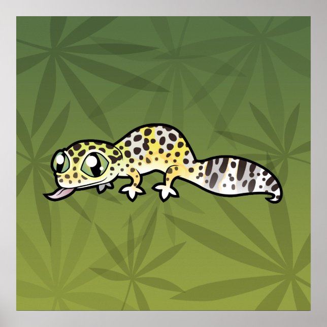 Póster Personalizado Leopard Gecko (Frente)