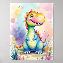 Personalizado lindo arcoiris dinosaurios niños