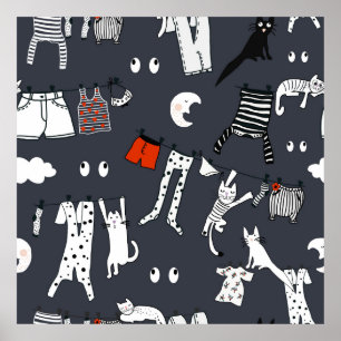 Póster Personalizado lindo dibujado mano ilustrando un pa