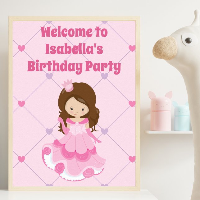 Póster Personalizado lindo Princesa Niños rosados Fiesta  (Subido por el creador)