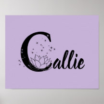 Personalizado Lotus Flor Monograma Letra C Nursera