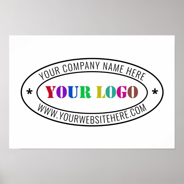 Póster Personalizado Marca de Poster de empresa de texto  (Frente)