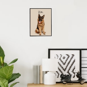 Póster Personalizado Mascota Nombre y Poster fotográfico 