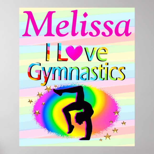 PÓSTER PERSONALIZADO ME ENCANTA EL POSTER DE GIMNASTICS (Frente)