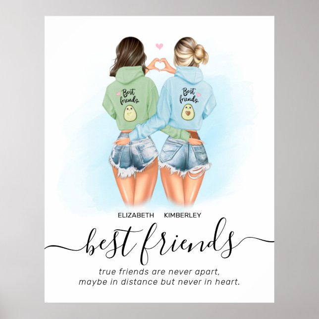 Póster Personalizado Mejor Cita de Amigos (Frente)