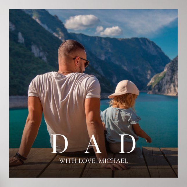 Póster Personalizado Minimalista de la familia simple mod (Frente)