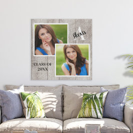 Póster Personalizado Monograma Retrato Senior Collage Rús