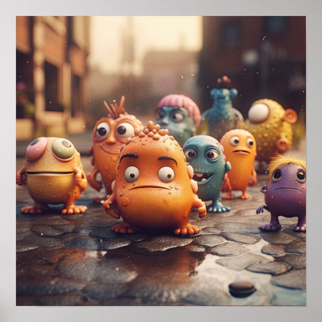 Póster Personalizado Monster Street Gang (Frente)