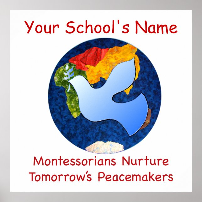 Póster Personalizado Montessorians Nurture Peacemakers Pr (Frente)