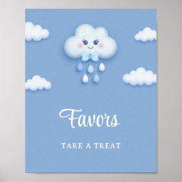 Póster Personalizado nubes blancas esponjosas nueve favor