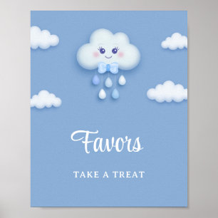 Póster Personalizado nubes blancas esponjosas nueve favor