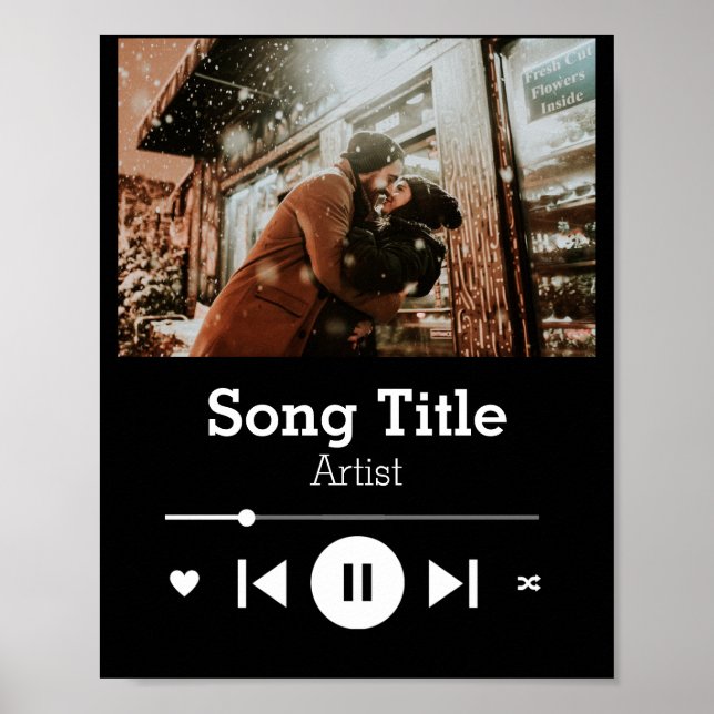 Póster Personalizado nuestro Poster de canción (Frente)