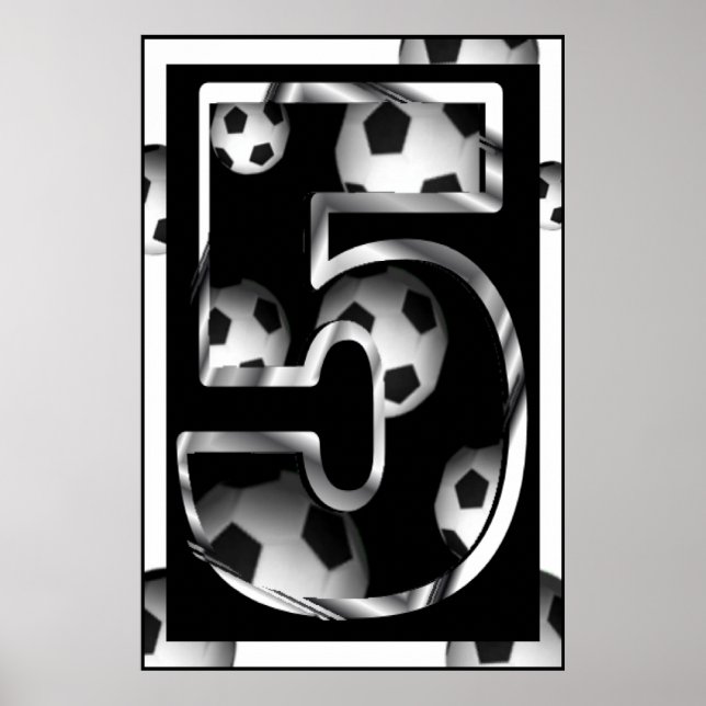 Póster Personalizado número 5 Poster de fútbol (Frente)