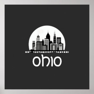 Póster Personalizado Ohio Skyline