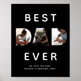 Póster Personalizado Padre Día Collage de fotos Mejor Pap
