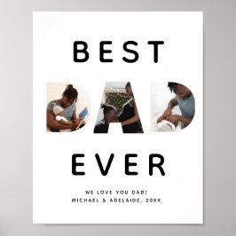 Póster Personalizado Padre Día Collage de fotos Mejor Pap