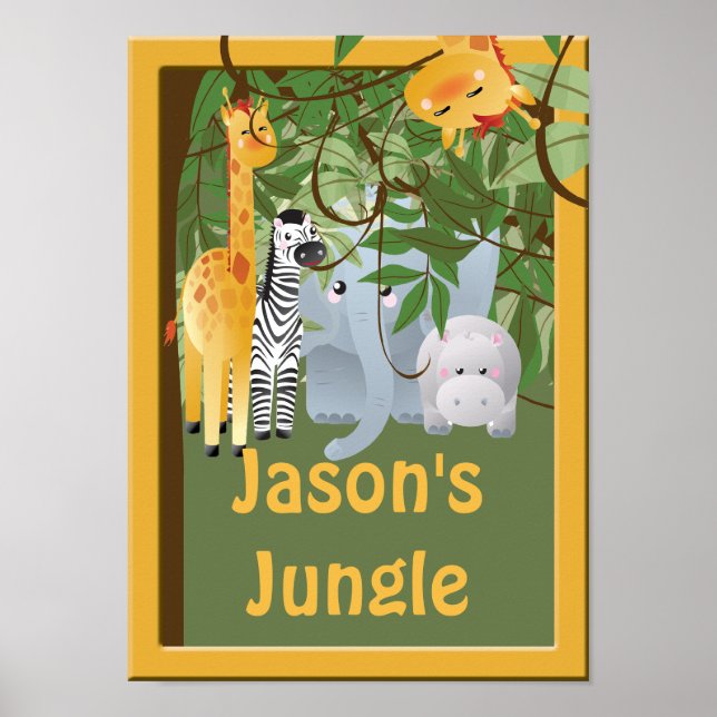 Póster personalizado para habitación de niños de l (Frente)