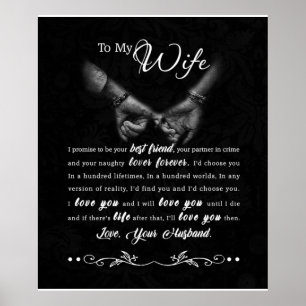Póster Personalizado Para Mi Esposa