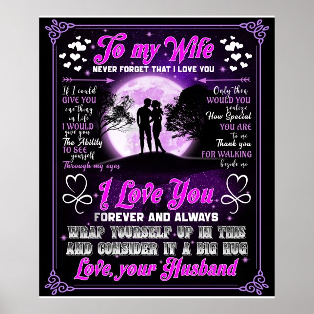 Póster Personalizado Para Mi Esposa (Frente)
