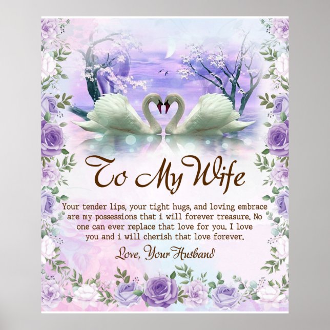 Póster Personalizado Para Mi Esposa (Frente)