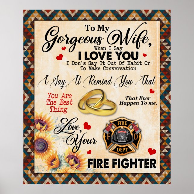 Póster Personalizado Para Mi Esposa (Frente)
