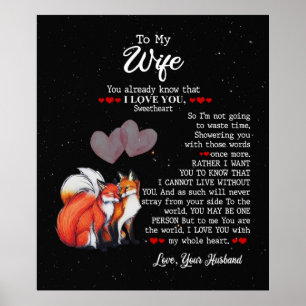 Póster Personalizado Para Mi Esposa