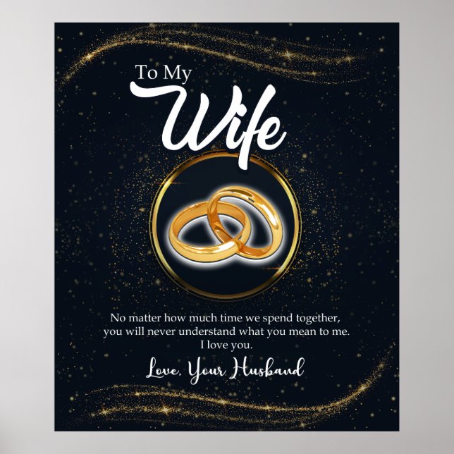 Póster Personalizado Para Mi Esposa | Regalos Para San Va (Frente)