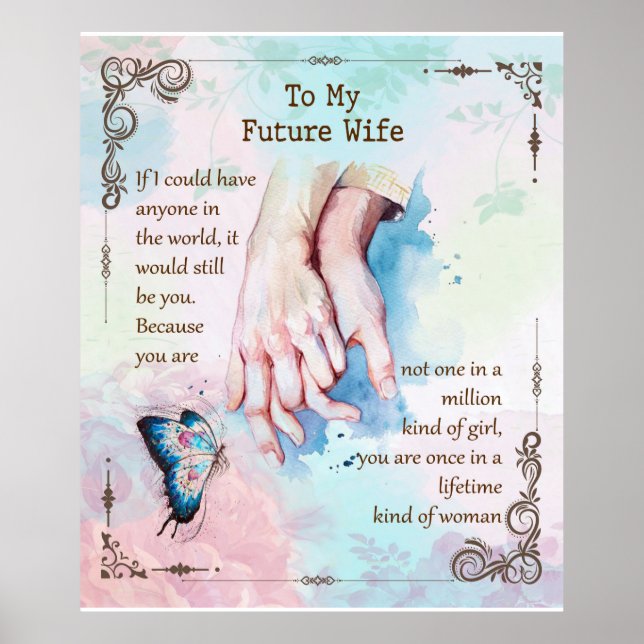 Póster Personalizado Para Mi Futura Esposa (Frente)