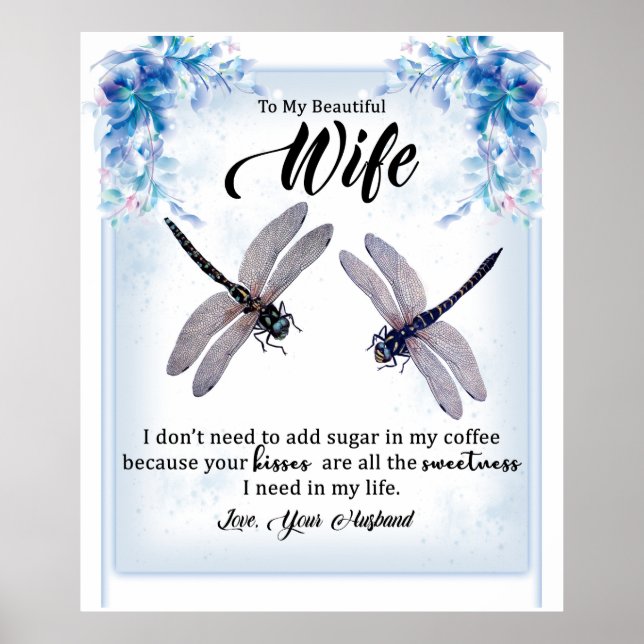 Póster Personalizado Para Mi Hermosa Esposa (Frente)