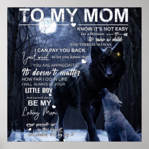 Póster Personalizado Para Mi Mamá De Hijo,
