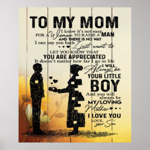 Póster Personalizado Para Mi Mamá De Hijo  Regalo De Madr
