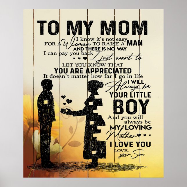 Póster Personalizado Para Mi Mamá De Hijo| Regalo De Madr (Frente)