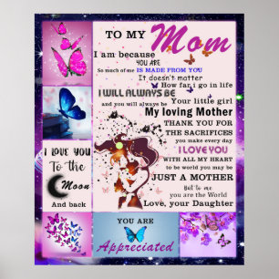 Póster Personalizado Para Mi Mamá De La Hija
