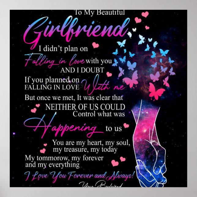 Póster Personalizado Para Mi Novia De Boyfrik (Frente)