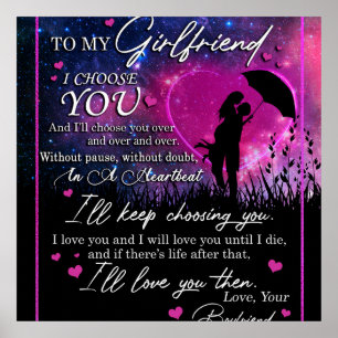 Póster Personalizado Para Mi Novia Fantástica De Boyfrie