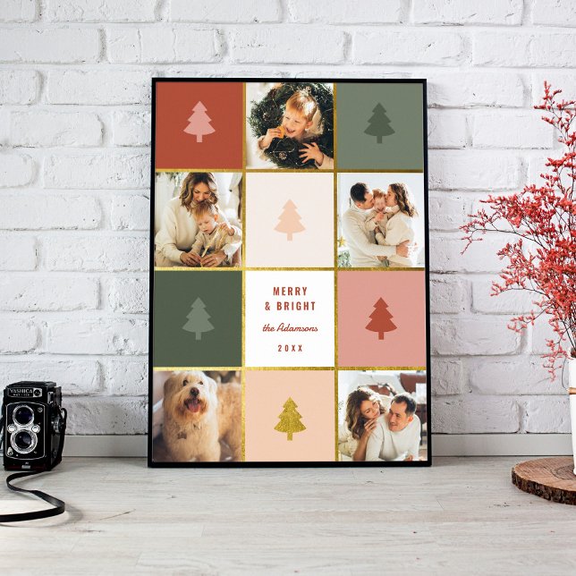 Póster Personalizado Pastel y Navidades de Oro 5 Collages (Subido por el creador)