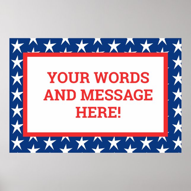 Póster Personalizado Patriótico (Frente)