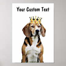 Personalizado Perro Wall Art Poster - Beagle