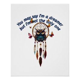Póster Personalizado Personaliza A Búho Boho Hermoso Hipp