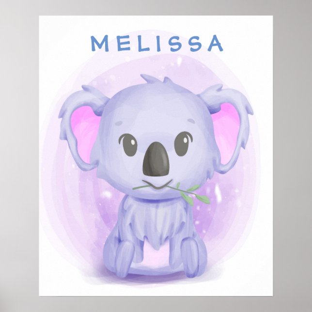 Póster Personalizado personalizada Baby Koala 001 Poster (Frente)