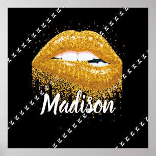 Póster Personalizado personalizado de los labios de belle