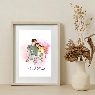 Póster Personalizado personalizado Día de San Valentín re